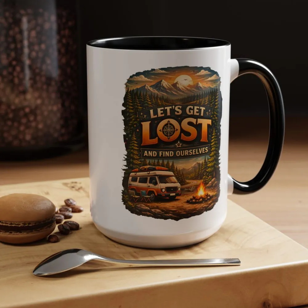 9651384026447983835_2048.jpeg Accent Coffee Mug (11, 15oz) — "Let´s Get Lost And Find Ourselfs" Design Scenic-Line