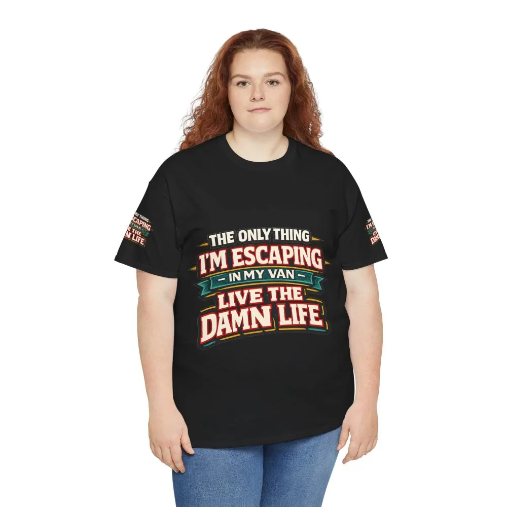 9652304443076432059_2048.jpeg Unisex Heavy Cotton Tee — "The Only Thing I´m Escaping" Design F**K-Line
