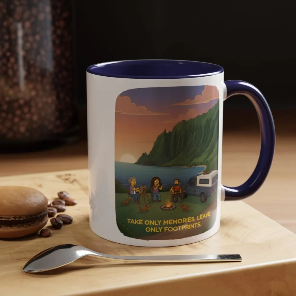 9657739388568471939_2048.jpeg Accent Coffee Mug (11, 15oz) — "Take Only Memories-Leave Only Footprints" Design Sitcom-Line