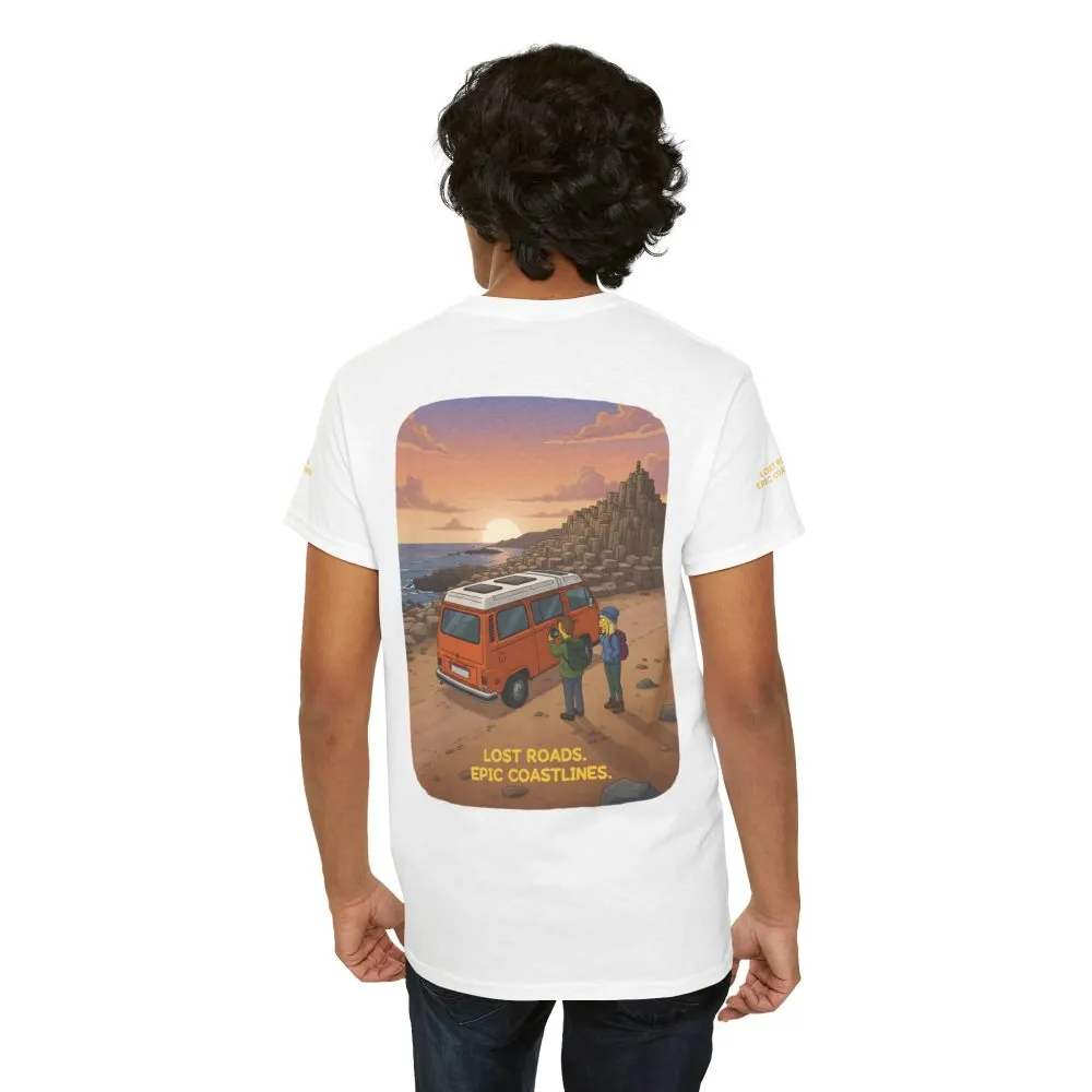 9662861335714404001_2048.jpeg Unisex Heavy Cotton Tee — "Lost Roads Epic Coastlines" Design Sitcom-Line