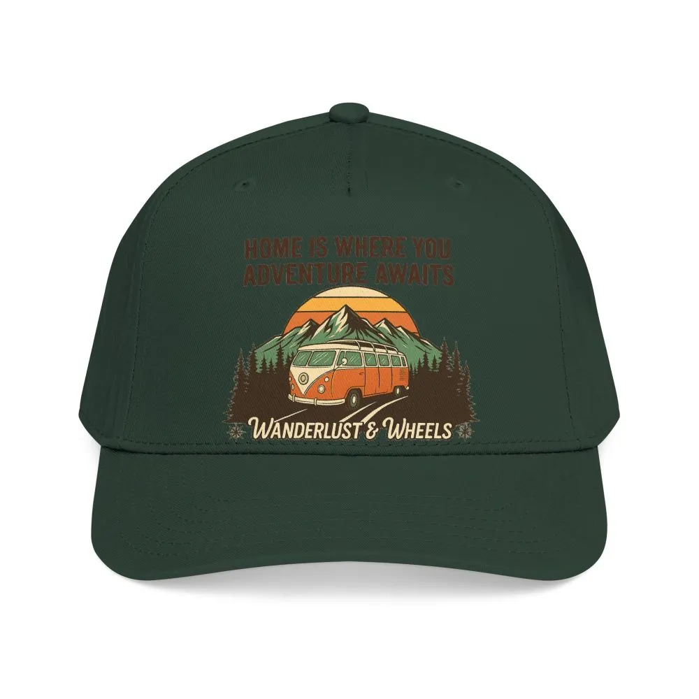 Baseball Cap - "Home Is Where You Adventure Awaits" Mid Profile Baseball Cap