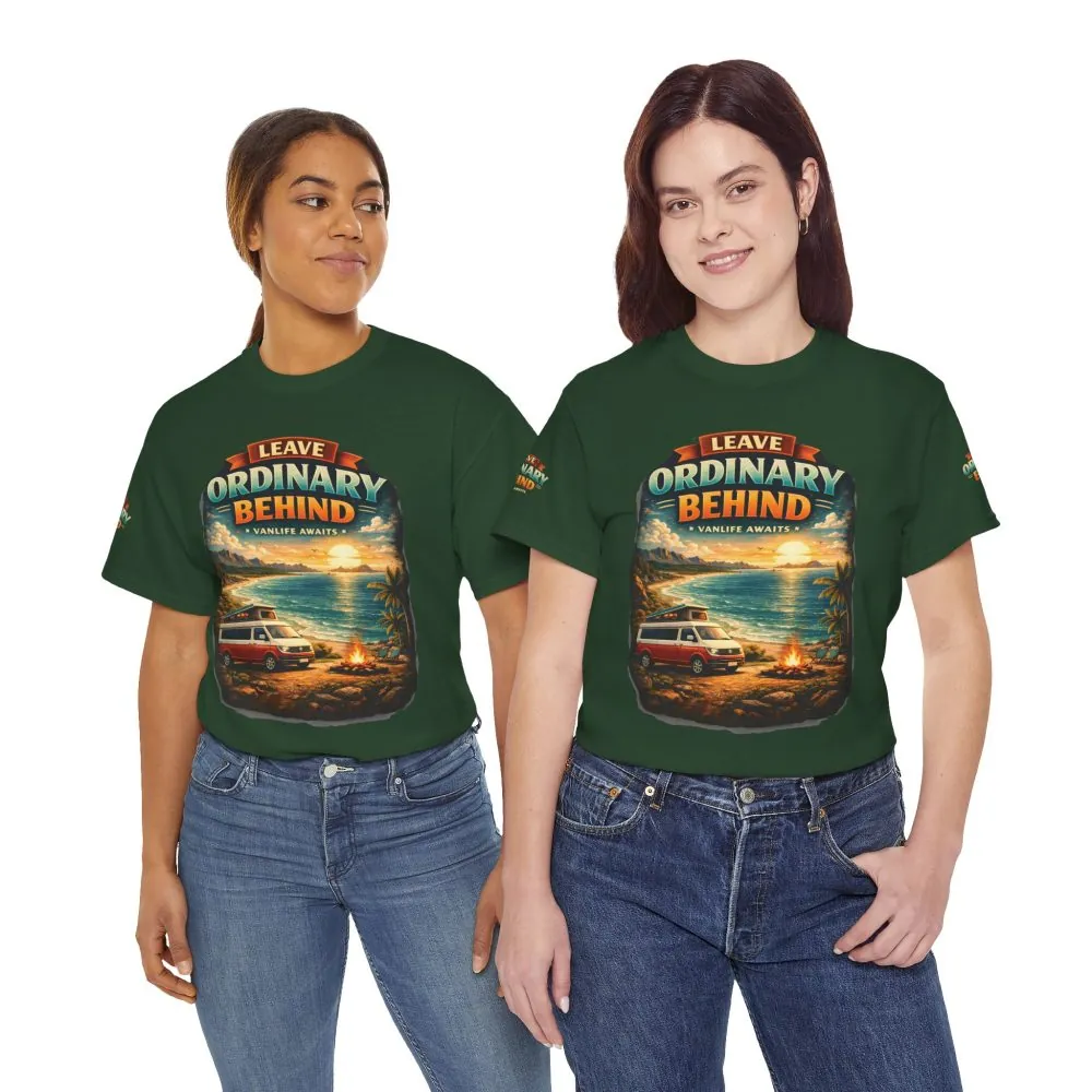 9666993544603030294_2048.jpeg Unisex Heavy Cotton Tee — "Leave Ordinary Behind" Design Scenic-Line