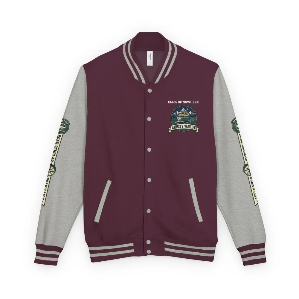 966809521172058085_2048.jpeg Unisex Heavyweight Letterman Jacket (Awdis) —"Adventure Academy" Road Trip Team Varsity Jacket