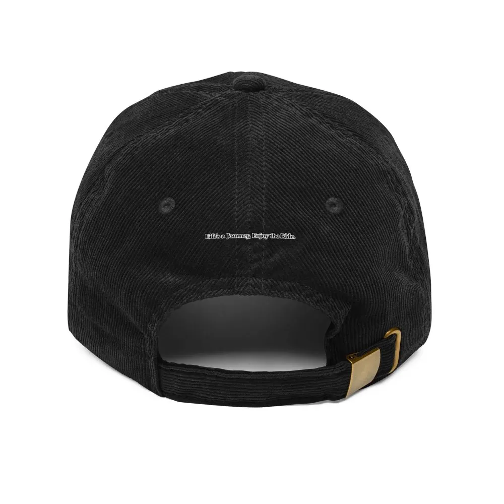 9672381332624873987_2048.jpeg Vintage Corduroy Cap (Embroidery) — "Lifes A Journey,Enjoy The Ride" Embroidered Hat