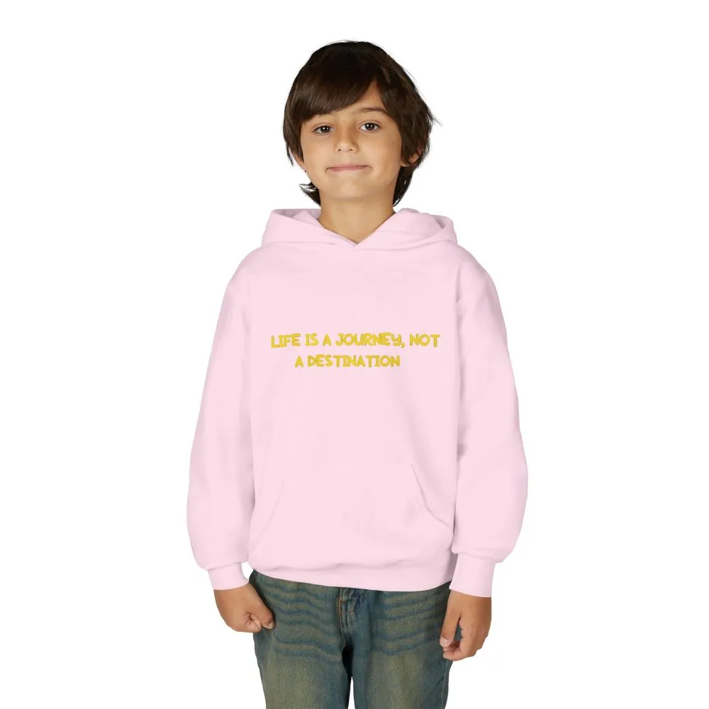 9674293975699390979_2048.jpeg Youth Hoodie(Gildan) – "Life Is A Journey-Not A Destination" (Design Sitcom-Line)