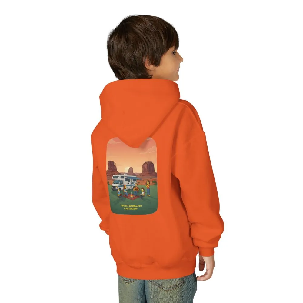 9691293393465166729_2048.jpeg Youth Hoodie(Gildan) – "Life Is A Journey-Not A Destination" (Design Sitcom-Line)