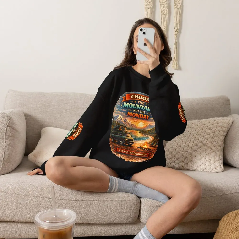 9696139045332624194_2048.jpeg Unisex Heavy Blend™ Crewneck Sweatshirt — "Choose The Mountens" Design Scenic-Line