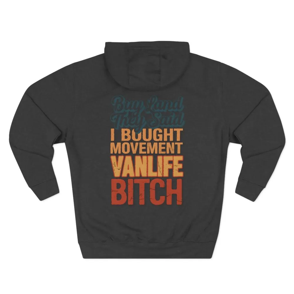 9700107534855532355_2048.jpeg Three-Panel Fleece Hoodie - "Buy Land They Said" Design F**K-Line