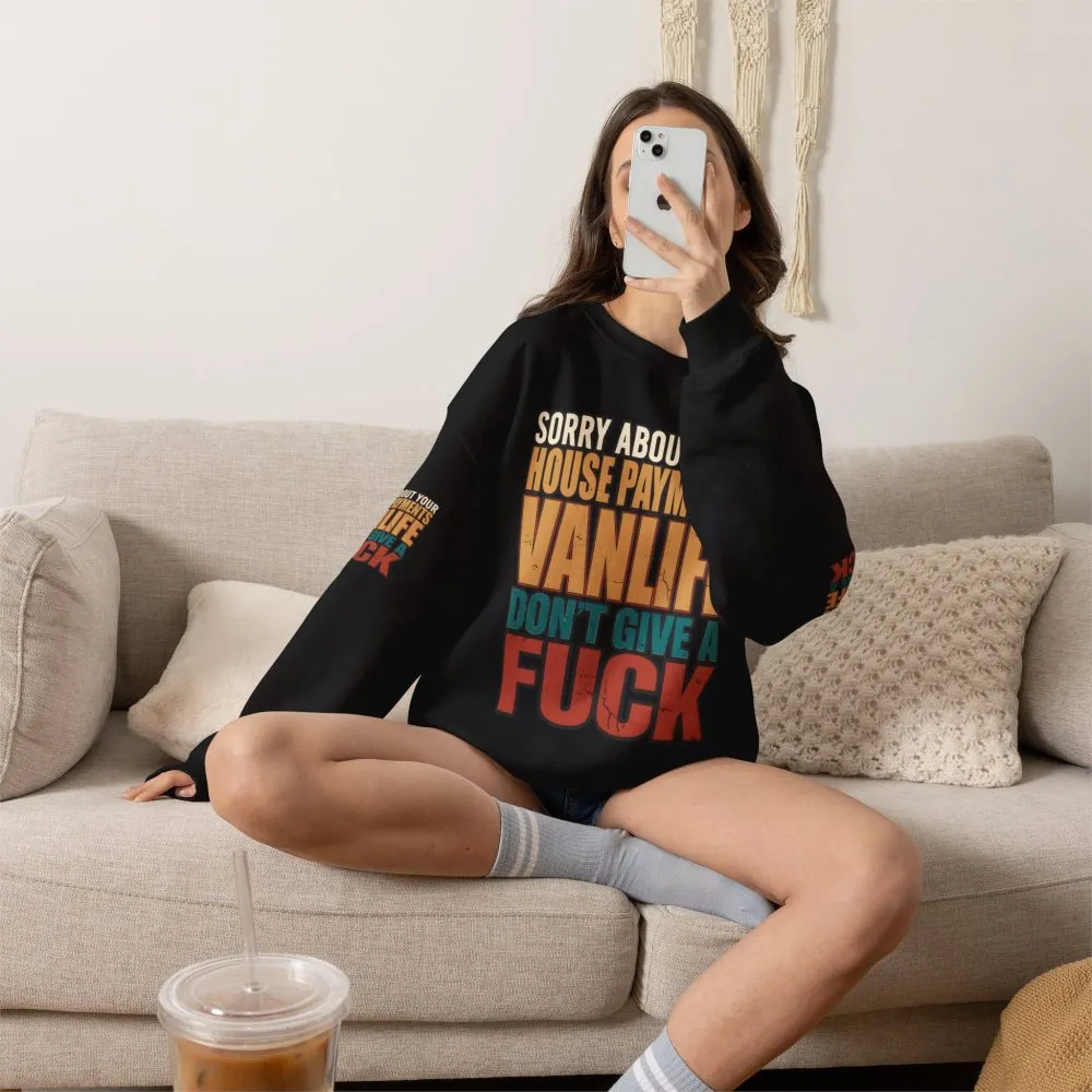 Unisex Heavy Blend™ Crewneck Sweatshirt — "Sorry About Your House Payments" Design F**K-Line