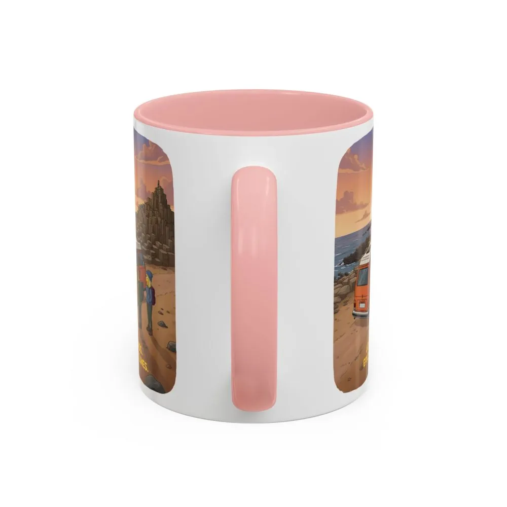 Accent Coffee Mug (11, 15oz) — "Lost Roads Epic Coastlines" Design Sitcom-Line