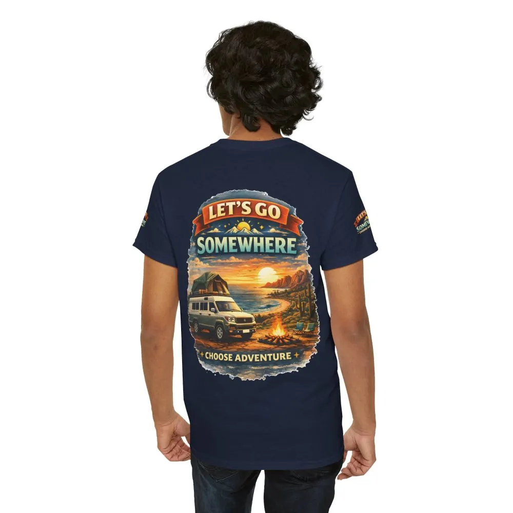 9706325329558693763_2048.jpeg Unisex Heavy Cotton Tee — "Lets Go Somewhere" Design Scenic-Line