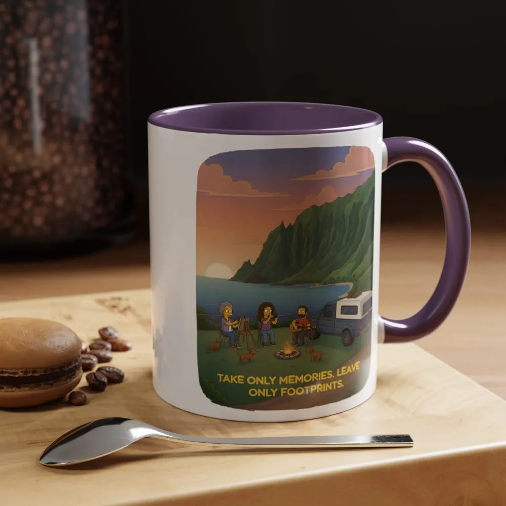 9757446731406558257_2048.jpeg Accent Coffee Mug (11, 15oz) — "Take Only Memories-Leave Only Footprints" Design Sitcom-Line
