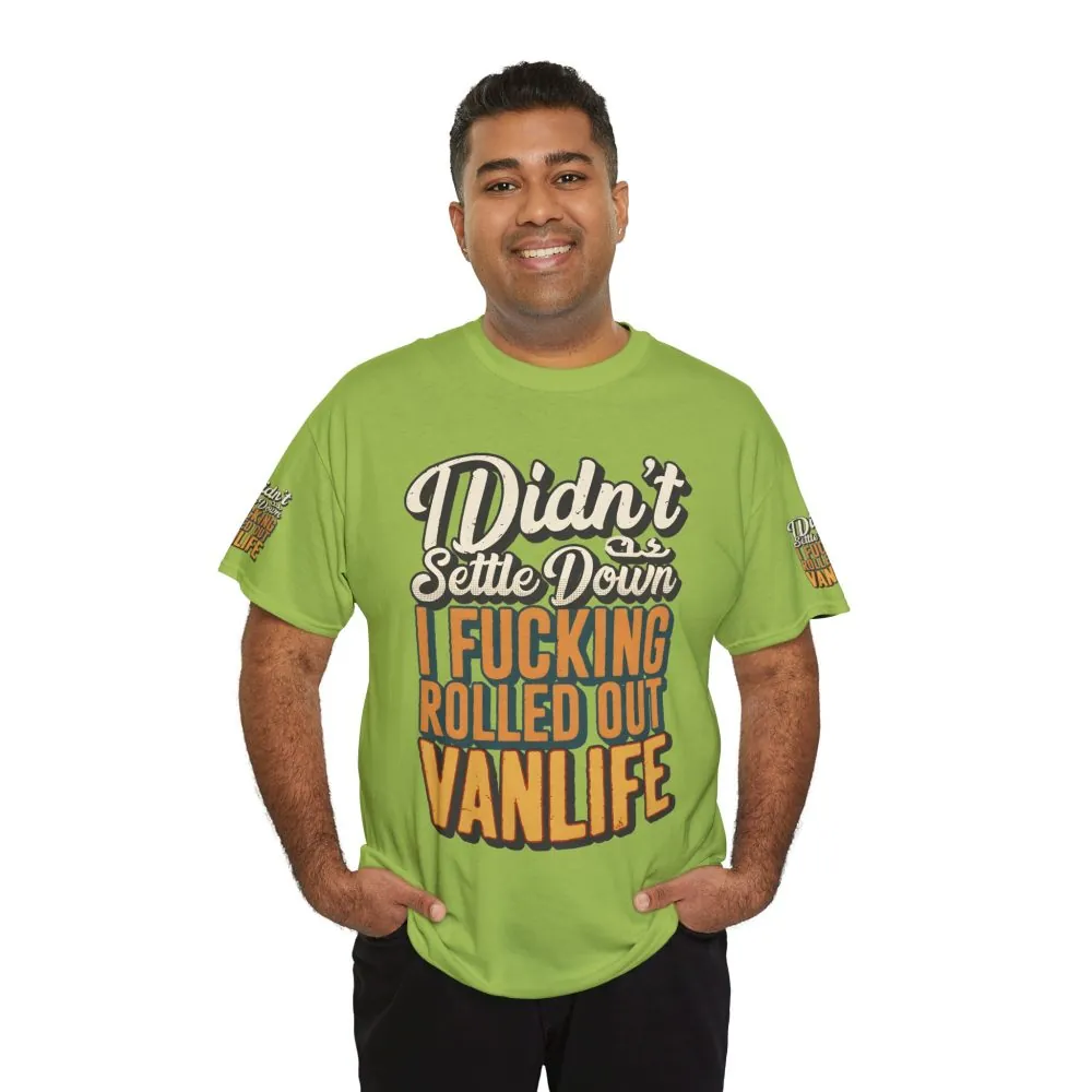 Unisex Heavy Cotton Tee — "Dind´t Settle Down" Design F**K-Line