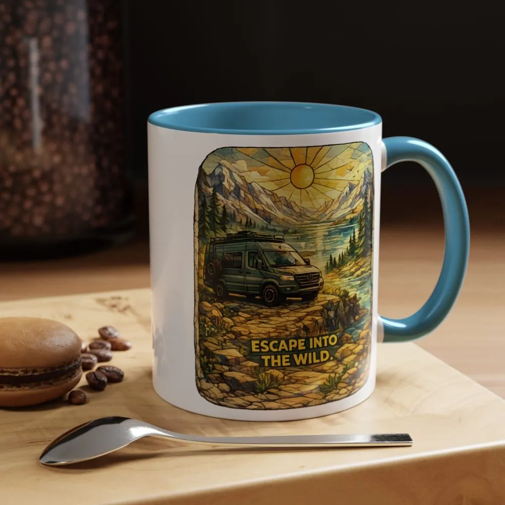 977549818964089763_2048.jpeg Accent Coffee Mug (11, 15oz) — "Escape Into The Wild" Design Cubic-Line