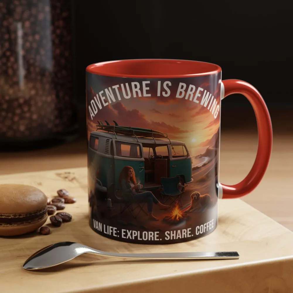 977774200814691549_2048.jpeg Accent Coffee Mug (11, 15oz) — "Adventure is brewing"