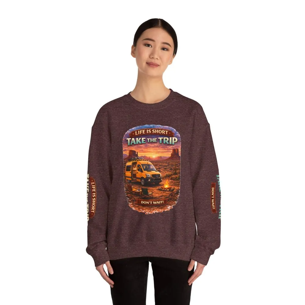 978272886822327512_2048.jpeg Unisex Heavy Blend™ Crewneck Sweatshirt — "Life Is To Short-Take The Trip" Design Scenic-Line