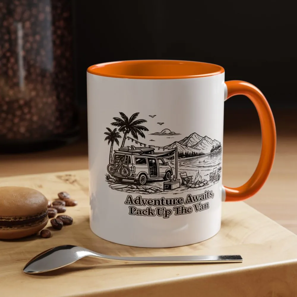9799168253123578178_2048.jpeg Accent Coffee Mug (11, 15oz) — "Adventure Awaits,Pack Up The Van" Design Minimal-Line