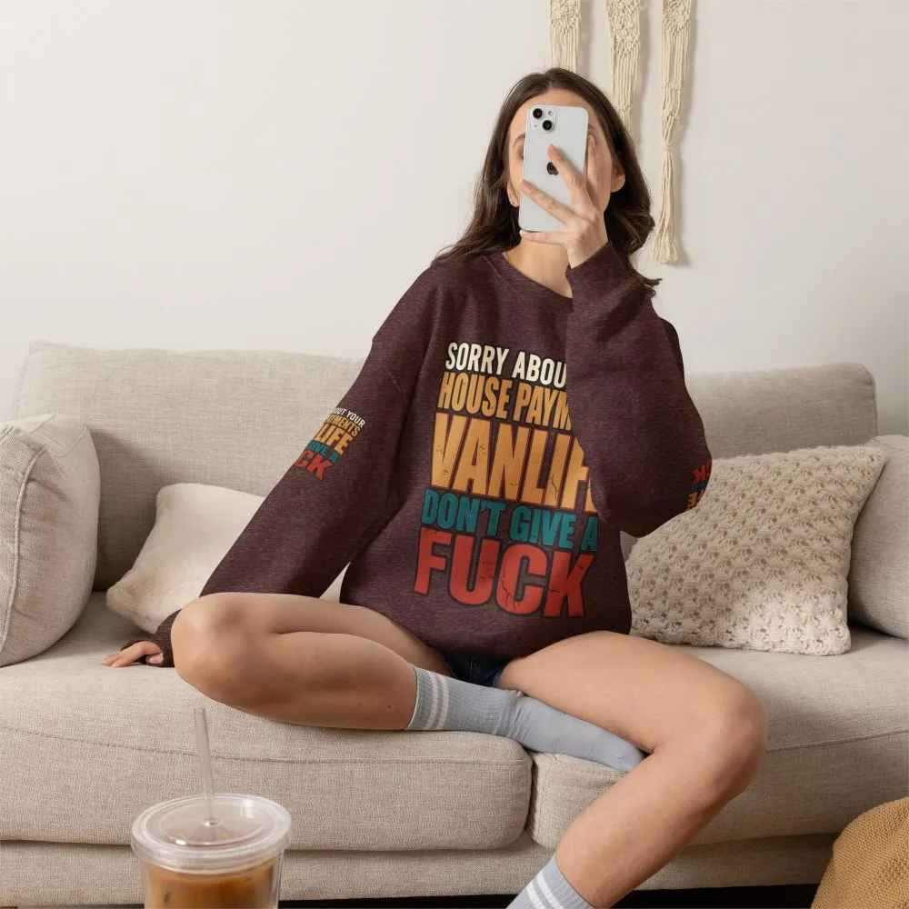 Unisex Heavy Blend™ Crewneck Sweatshirt — "Sorry About Your House Payments" Design F**K-Line