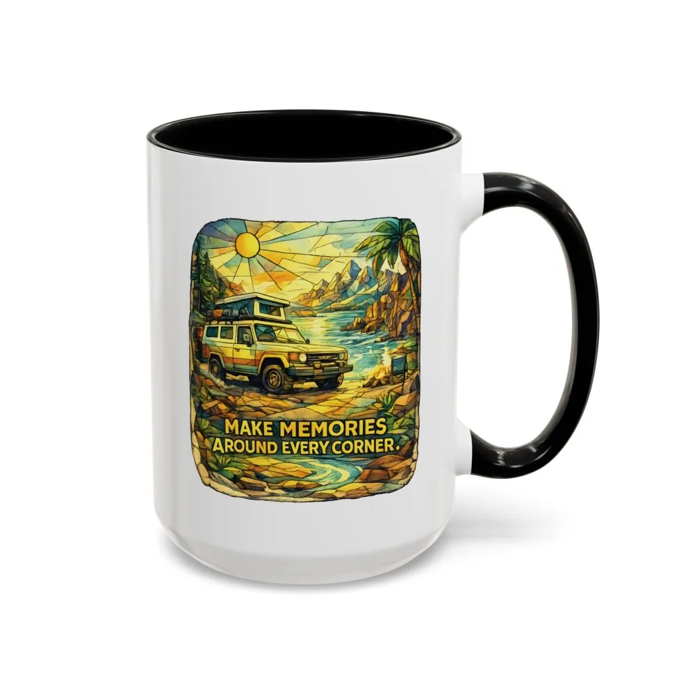 9820363242898618279_2048.jpeg Accent Coffee Mug (11, 15oz) — "Make Memories Around Every Corner" Design Cubic-Line