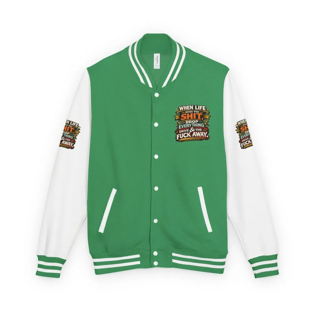 9841067362288751594_2048.jpeg Unisex Heavyweight Letterman Jacket — "When Live Gives You Shit" Design F**K-Line