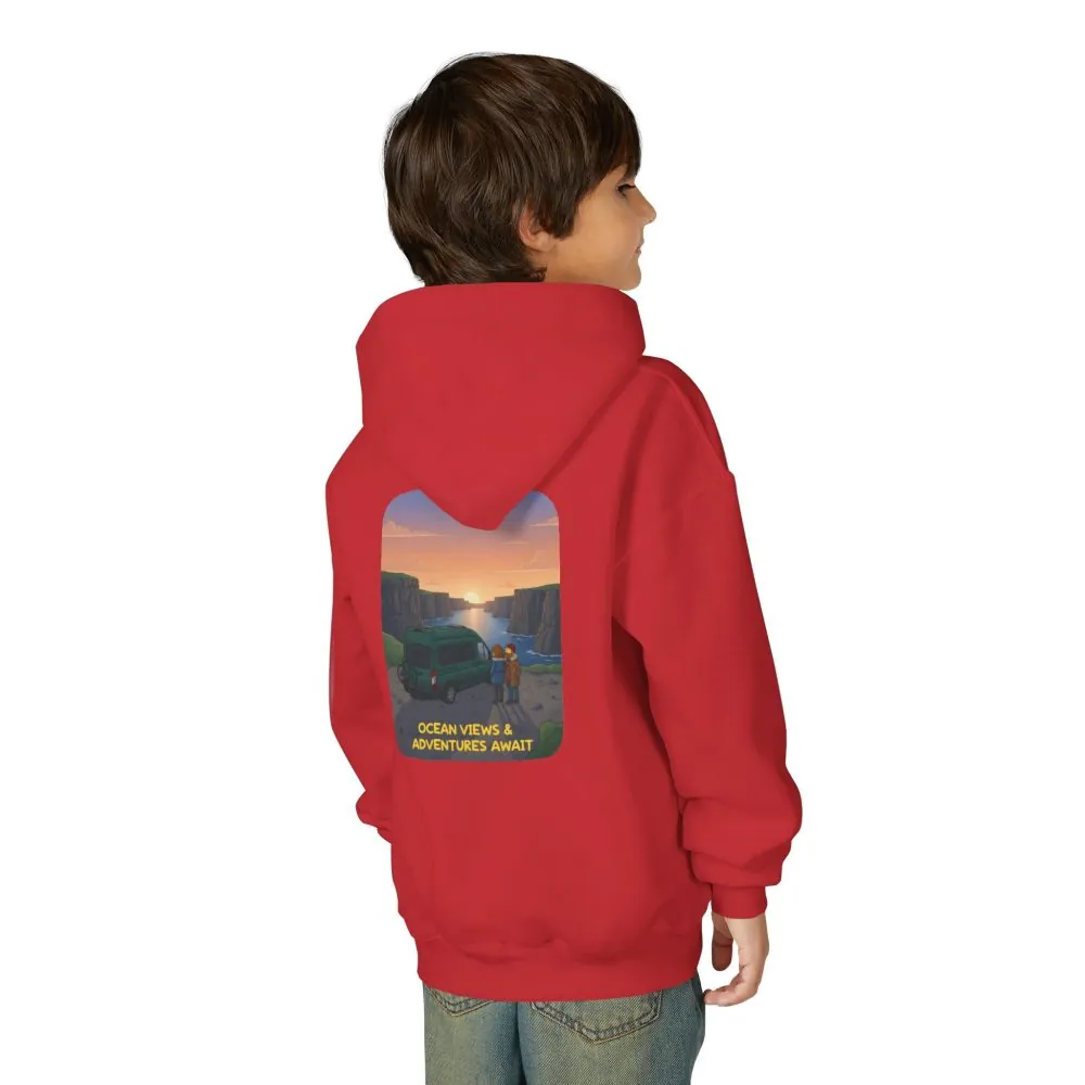 9847765165994211265_2048.jpeg Youth Hoodie(Gildan) – "Ocean Views-Adventures Awaits" (Design Sitcom-Line)