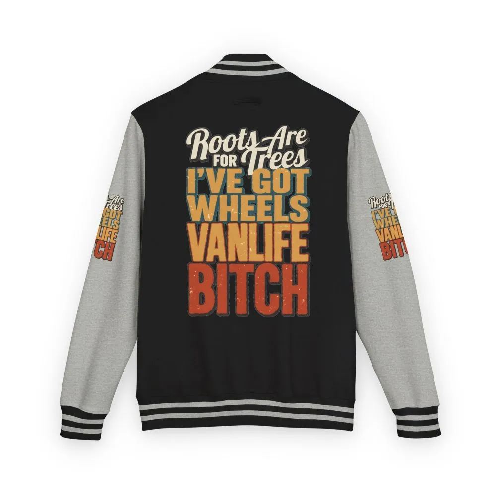 9852703434124722425_2048.jpeg Unisex Heavyweight Letterman Jacket — "Roots Are For Trees" Design F**K-Line