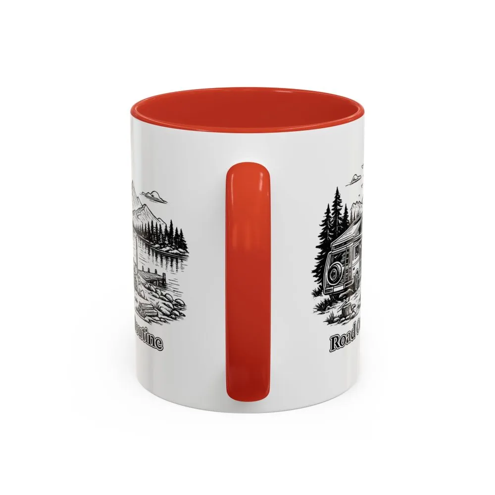 9897521598415546034_2048.jpeg Accent Coffee Mug (11, 15oz) — "Road Over Routine" Design Minimal-Line