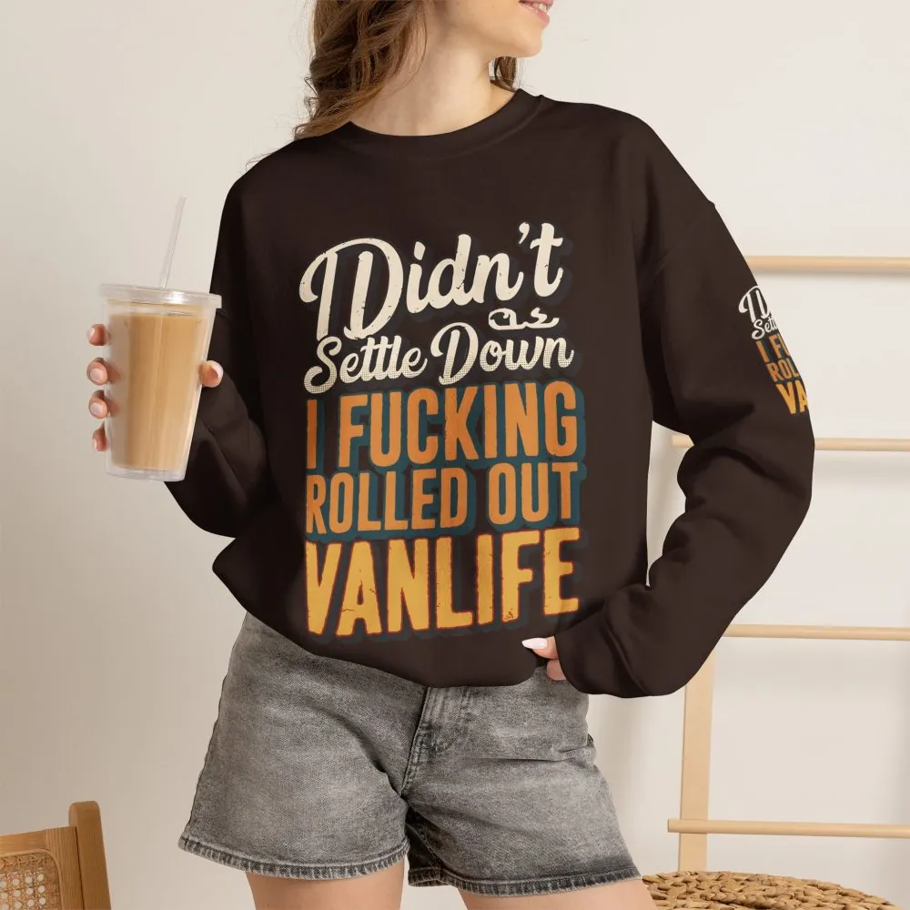 Unisex Heavy Blend™ Crewneck Sweatshirt — "Dind´t Settle Down" Design F**K-Line