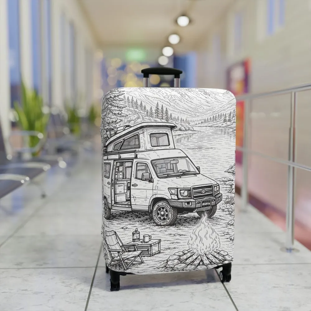 9914909660922935513_2048.jpeg Luggage Cover — Adventure Camper Sketch Travel Suitcase