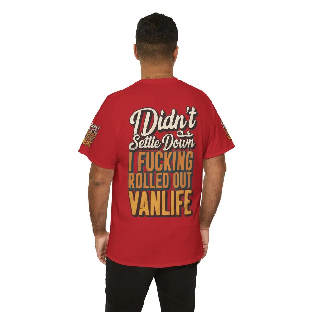 Unisex Heavy Cotton Tee — "Dind´t Settle Down" Design F**K-Line