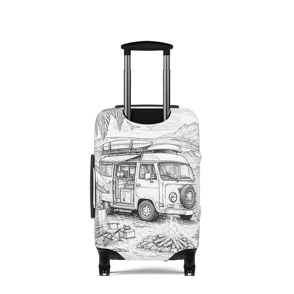 9923067815246163272_2048.jpeg Luggage Cover — Adventure Camper Sketch Travel Suitcase