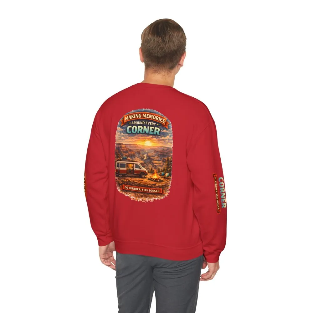 9924184691722654728_2048.jpeg Unisex Heavy Blend™ Crewneck Sweatshirt — "Making Memories Around Every Corner" Design Scenic-Line