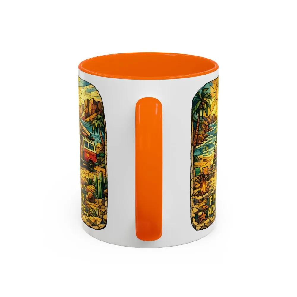 9931666511532012502_2048.jpeg Accent Coffee Mug (11, 15oz) — ""Find Your Adventure"" Design Cubic-Line