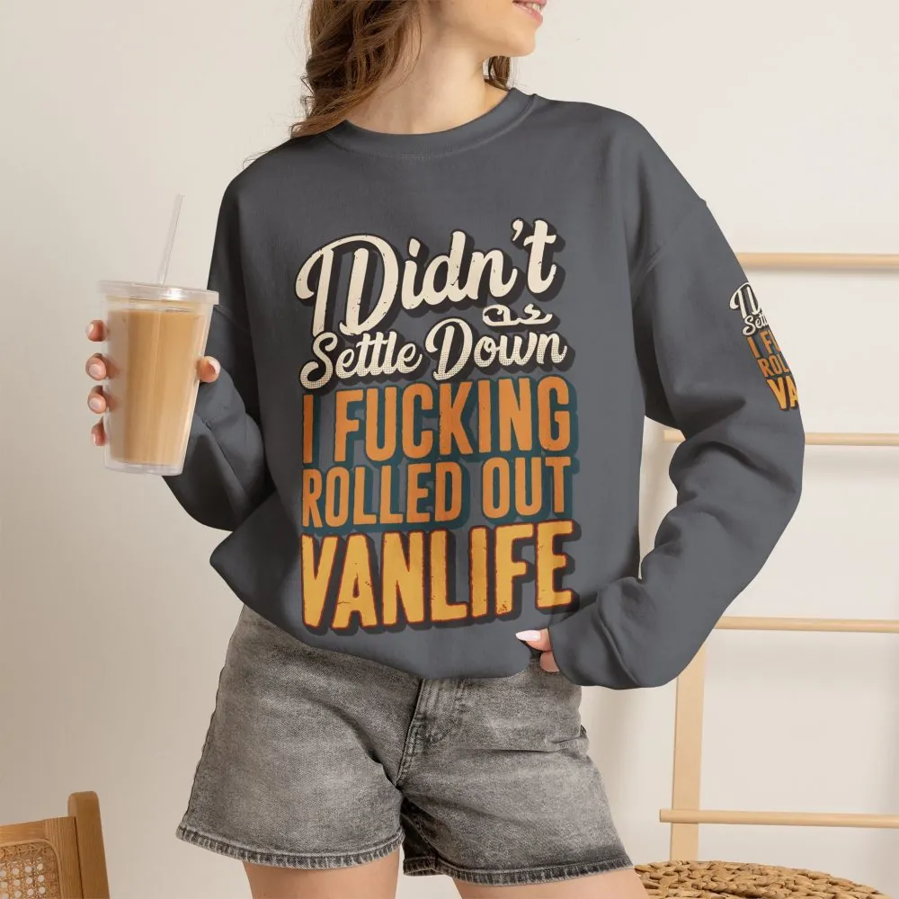 Unisex Heavy Blend™ Crewneck Sweatshirt — "Dind´t Settle Down" Design F**K-Line