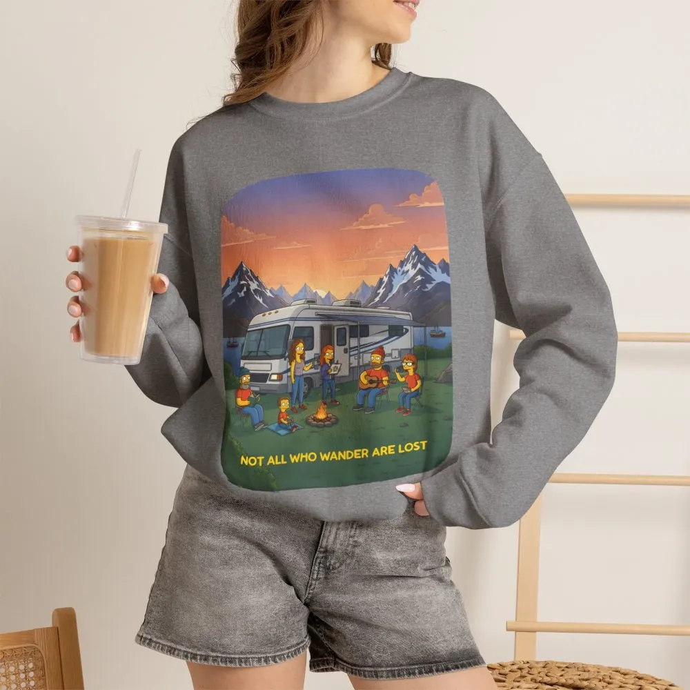 9953704710952068234_2048.jpeg Unisex Heavy Blend™ Crewneck Sweatshirt — "Not All Who Wander Are Lost" Design Sitcom-Line