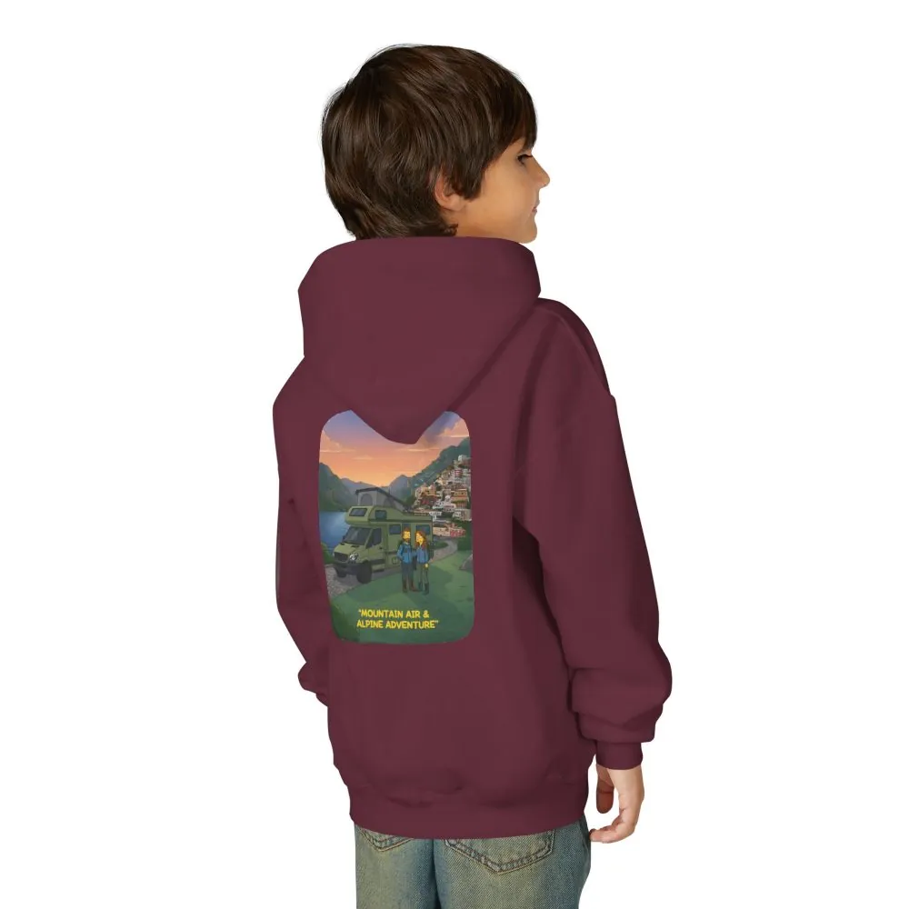 9954093683267324803_2048.jpeg Youth Hoodie(Gildan) – "Mountain Air And Alpine Adventure" (Design Sitcom-Line)