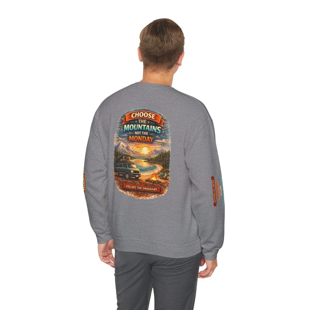 9966036812651218656_2048.jpeg Unisex Heavy Blend™ Crewneck Sweatshirt — "Choose The Mountens" Design Scenic-Line