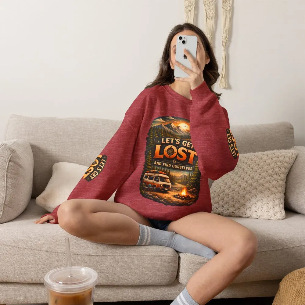 9972986065148347416_2048.jpeg Unisex Heavy Blend™ Crewneck Sweatshirt — "Let´s Get Lost And Found Ourselfs" Design Scenic-Line