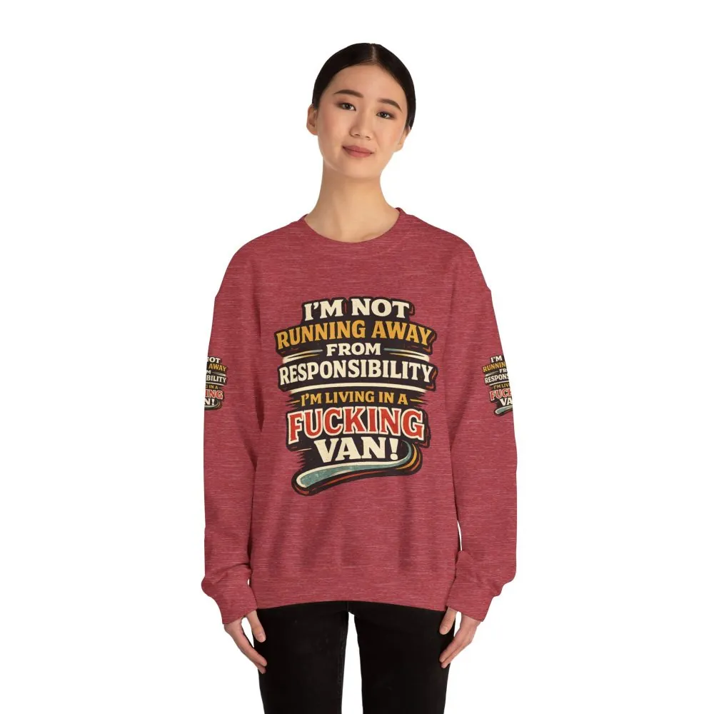 9978962837981977908_2048.jpeg Unisex Heavy Blend™ Crewneck Sweatshirt — "I`m Not running Away" Design F**K-Line