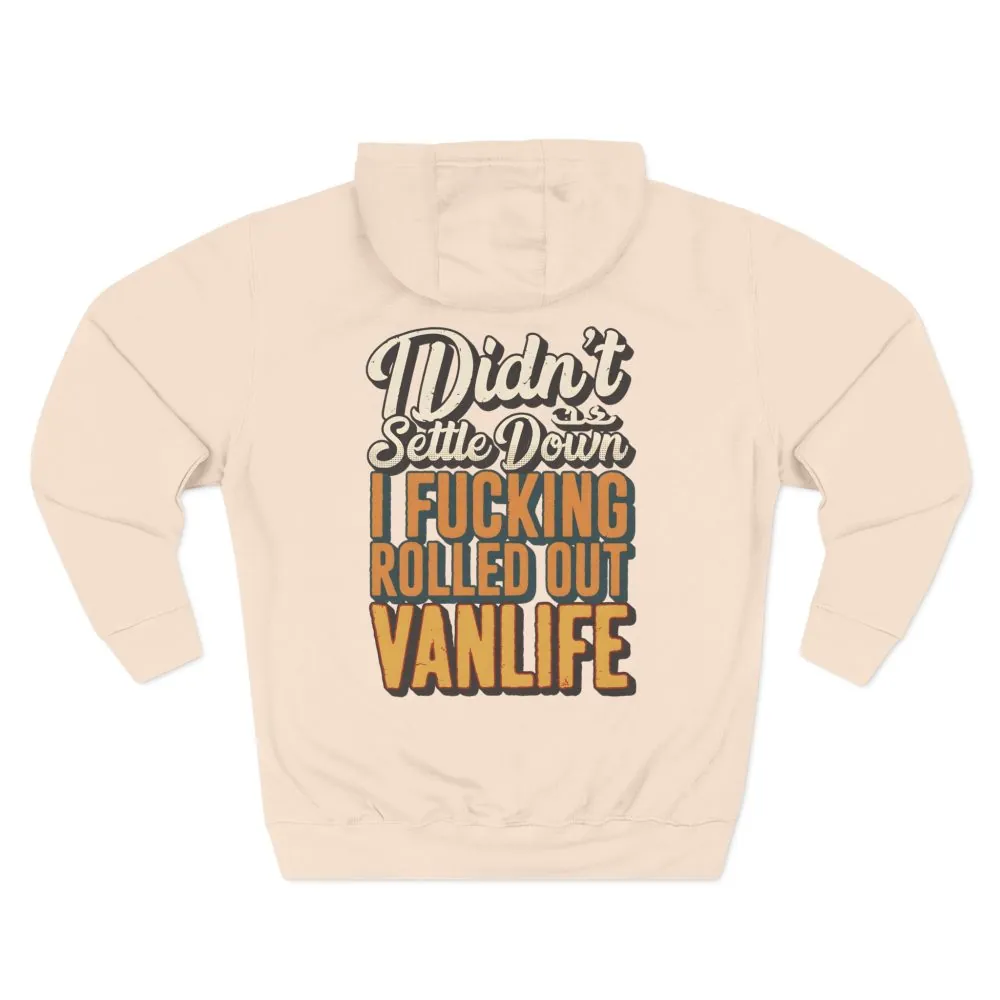 Three-Panel Fleece Hoodie - "Dind´t Settle Down" Design F**K-Line