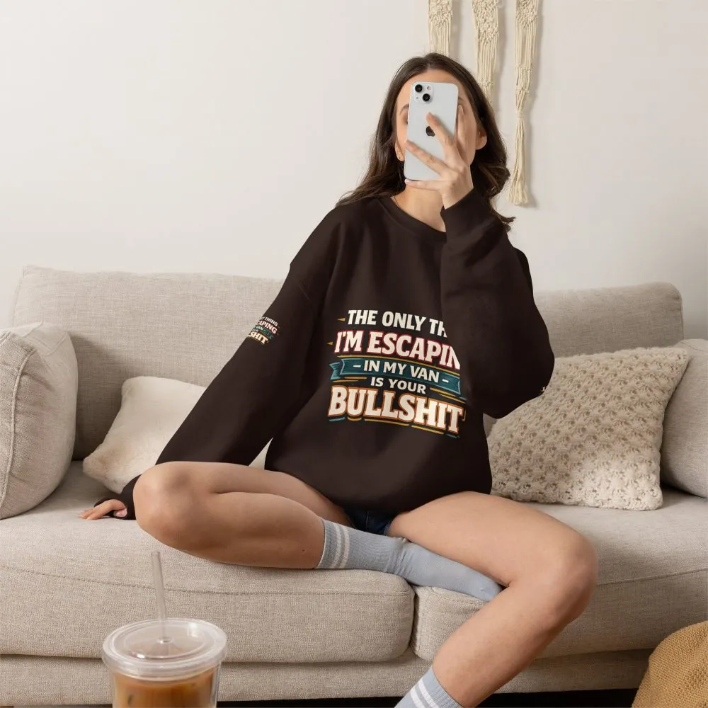 Unisex Heavy Blend™ Crewneck Sweatshirt — "The Only Thing I´m Escaping" Design F**K-Line